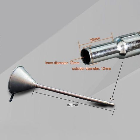 Flexibler Metalltrichter, 14,6 Zoll, für die Notfallbetankung von Autos und Motorrädern