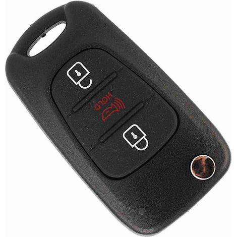 Schwarzes Gehäuse für 3 Tasten als Ersatz für die Fernbedienung des KIA Soul New LJ