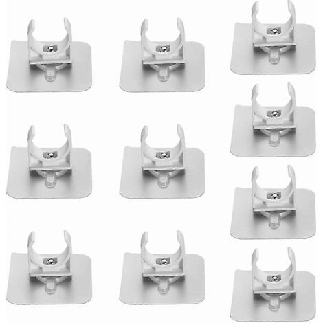 Supports de tuyauterie en PVC durable pour fixation murale, lot de 10, support fiable pour les tuyaux dans les installations professionnelles (1/5)