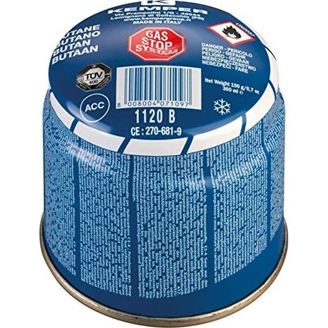 Kemper – Cartouche gaz butane 190g – Système de sécurité Stop Gaz – Pour lampes à gaz et soudage – Fabriquée en Italie (1/5)