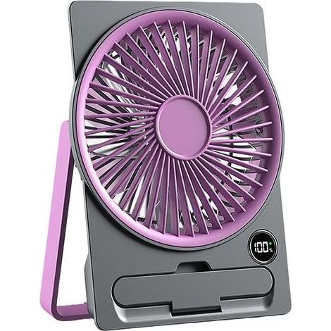 Tischventilator mit Handyhalterung, kleiner, leistungsstarker Ventilator, geeignet für Schlafzimmer und Reisen, Kühlfunktion für Mobiltelefone (1/5)