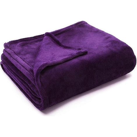 Couverture en flanelle pour toutes les saisons, douce, chaude, légère, lavable en machine et réversible en microfibre (1/5)