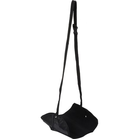 Repose-pieds en avion, hamac suspendu, repose-pieds de bureau, accessoires de voyage (noir) (1/5)
