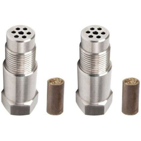 ALLIANDISLot de 2 capteurs d'O2, capteur d'oxygène pour voiture Cel Fix Check Engine Light Eliminator Adapter Oxygen M18X1.5 (1/4)
