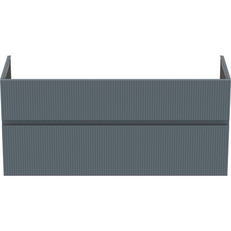 Ideal Standard Finesse - Mueble de lavabo, 120x44x55 cm, 2 cajones, Ribbed Matt ashblue E3385UQ (1/3)