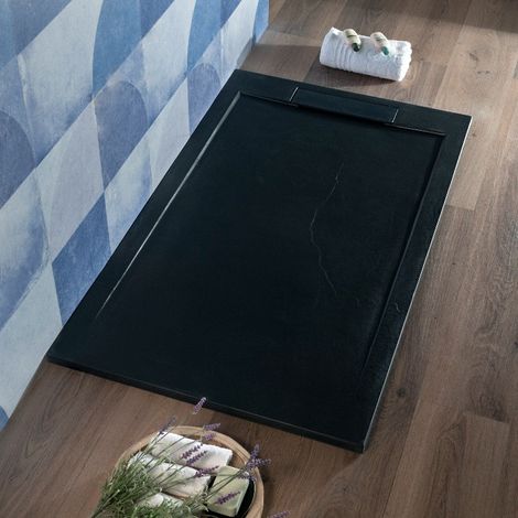 Piatto Doccia 70x170 Cm Marmoresina Antracite Rettangolare Slim Cover (1/3)