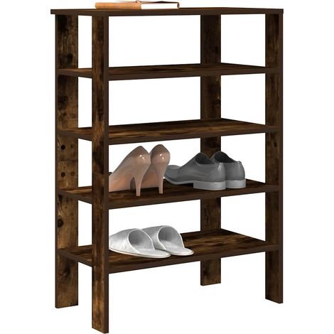 Schuhregal Räuchereiche 61x32x87,5 cm Holzwerkstoff