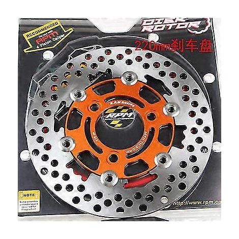 Disques de frein universels 20057 mm / 22070 mm / 26060 mm pour motos/scooters/motos sportives, usinés CNC, compatibles Yamaha, Honda, Suzuki, KTM - Style A 220, orange (1/5)