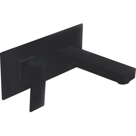 ► Grifo de lavabo empotrado Suiza negro mate [ IMEX® ]