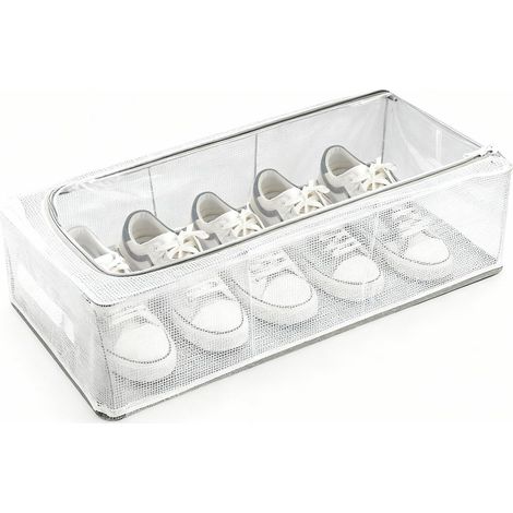 Trintion Stackable Shoe Storage Boxes – Breathable Shoe Organiser Boxes with Vent Holes, Waterproof Durable Plastic Shoe Storage for Trainers, Sneakers & Boots (30 60cm) (1/5)