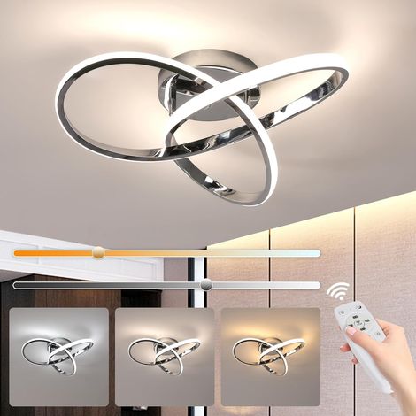 Comely – Plafonnier LED moderne dimmable 36W – Télécommande 3000K-6500K – Design créatif en forme de fleur – Pour salon, chambre, cuisine, couloir