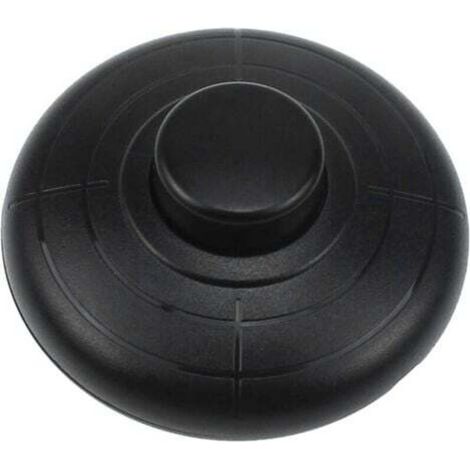 Interruttore a pedale rotondo, 1 pezzo - diametro 70 mm x 31 mm - nero, 250 V/2 A, adatto per cavi a 2 o 3 conduttori, adatto per lampade da tavolo e lampade da terra.
