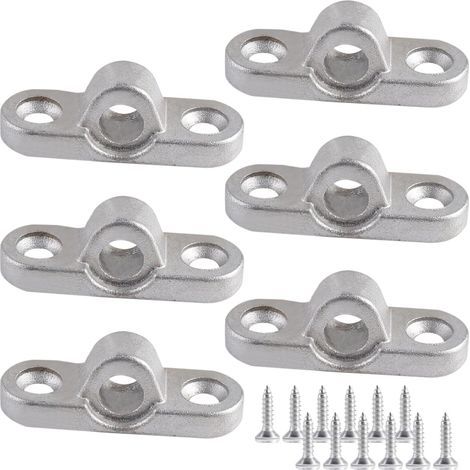 Lot de 6 œillets pour auvent : œillets muraux en acier inoxydable 304 avec 12 vis pour caravane, camping-car, accessoires de camping-car (1/5)