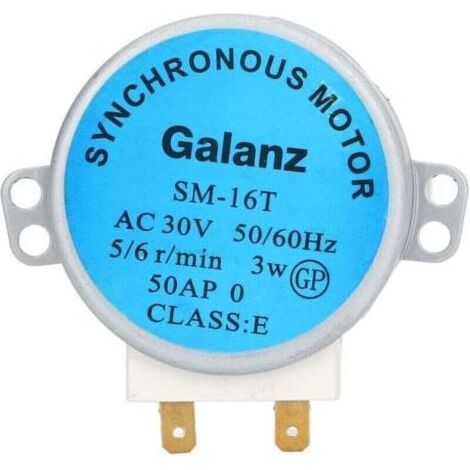 Moteur de Plateau Tournant pour Four à Micro-Ondes, SM 16T Moteur de Plateau Tournant pour à Moteur Synchrone de Four à Micro-Ondes en Cuivre D\'origine pour Galanz AC30V (Moteur à disque de ve (1/4)