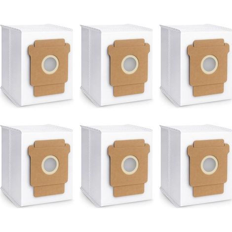 Sacchetti per la polvere in tessuto non tessuto, confezione da 6, per robot aspirapolvere iRobot Roomba Plus 405 e 505 Combo, facili da riempire e con elevata capacità di ritenzione. (1/4)