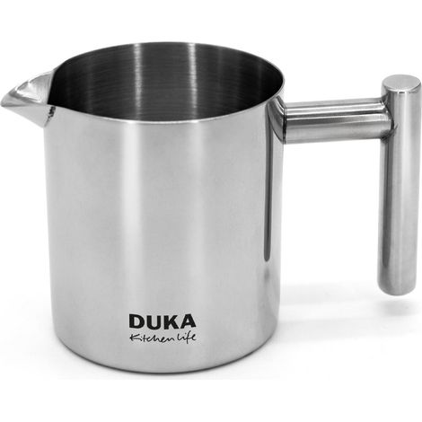 Jarra para espumar leche de 250 ml, acero inoxidable, color plata, Barista duka (1/3)
