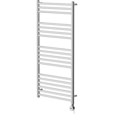 Silves Stainless Steel 1200mm x 600mm Digital Thermostatic Electric Heated Towel Rail (1/5)