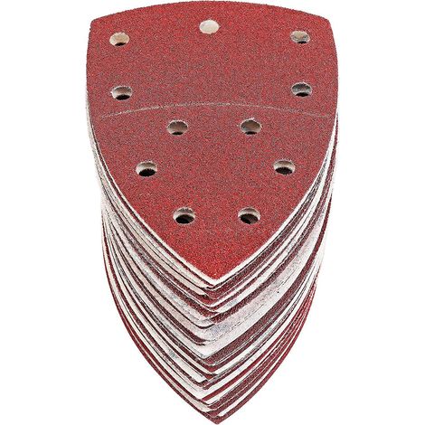 60 Pcs-feuilles Abrasives Triangles Papier Poncage Ponceuse Mouse Delta 105 X152 Mm Grain P40/60/80/120/180/240 Bosch Black+decker (1/5)