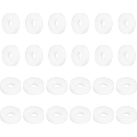 Rondelle PTFE 24Pcs 8.5mm OD 3mm ID 2mm Épais Rondelles Plates Joint d'Étanchéité Annulaire pour Robinet, Tuyau, Boulon, Machinerie, Blanc (1/5)