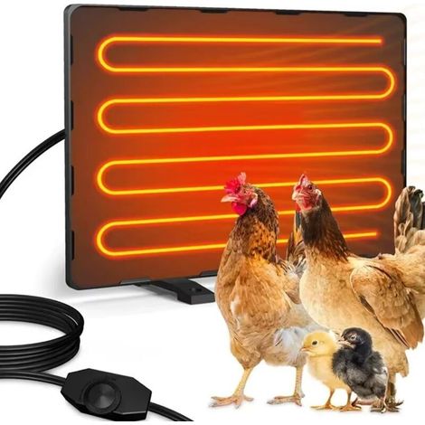 ZVD Hühnerstallheizung - 150 W Elektroheizung, Einstellbarer Temperaturbereich 50 °C-70 °C, Wandmontierte Geflügelheizung mit Überhitzungsschutz, Heizplatte (1/4)