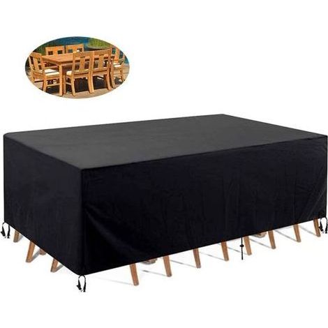 180x120x74cm,Housse de Table Jardin Rectangulaire Imperméable, 210D Anti-UV Housse de Protection Salon Bache Table Exterieur (1/5)