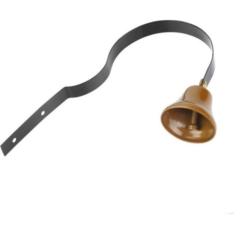 1 Cloche de commerçant, Métal, Noir et Bronze, Diamètre 40 mm, Décoration murale, Hôtel et Magasin (1/5)