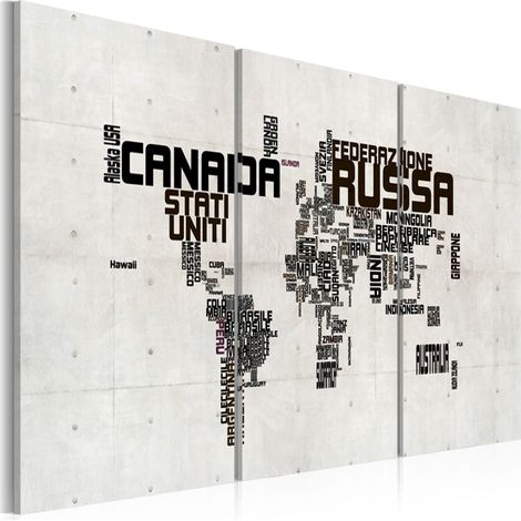Quadro - carta stradale - in italiano - 60x30 (1/4)