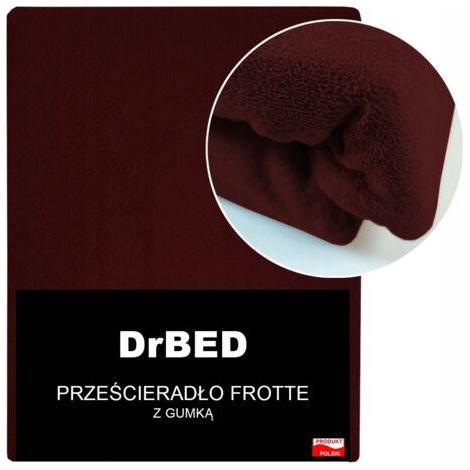 Drap-housse en éponge élastique 140x200 Bordeaux Polish (1/3)