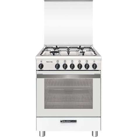 Glem Gas SA664VWH. Tipo di prodotto: Cucina, Colore del prodotto: Bianco, Tipo di controllo: Manopola. Tipo di piano cottura: Gas, Numero totale di fuochi: 4 Fornello(i), Numero di fuochi: 4 Fornel... (1/3)