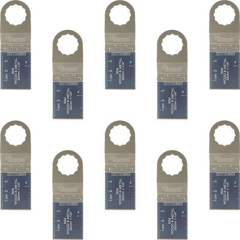 10 - Lame bimétallique - Accessoire multi-outils - Coupe bois métal plastique - Pour Fein SuperCut Festool Vecturo - Argent - 35 mm (1/5)