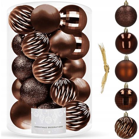 BAUMKUGELN FÜR DEN WEIHNACHTSBAUM GESTECK 20 STÜCK WEIHNACHTSBAUM 6 CM SET UNZERBRECHLICH ANHÄNGER