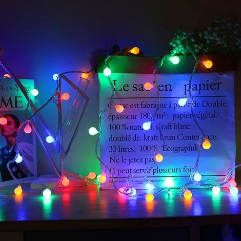 Batteriebetriebene Lichterkette mit Fernbedienung, ideal zum Dekorieren von Schlafzimmern, Weihnachten, Partys, Camping oder anderen Anlässen. Dekorative Hängelampe. (1/5)