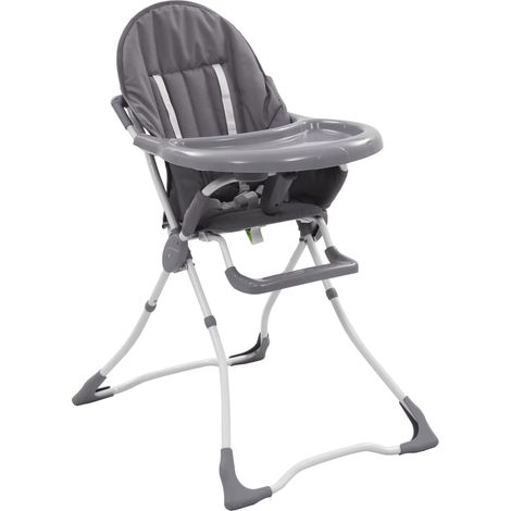 Chaise haute pour bébé Gris et blanc Fauteuil de Bureau, Salon BSRHS538824 (1/5)