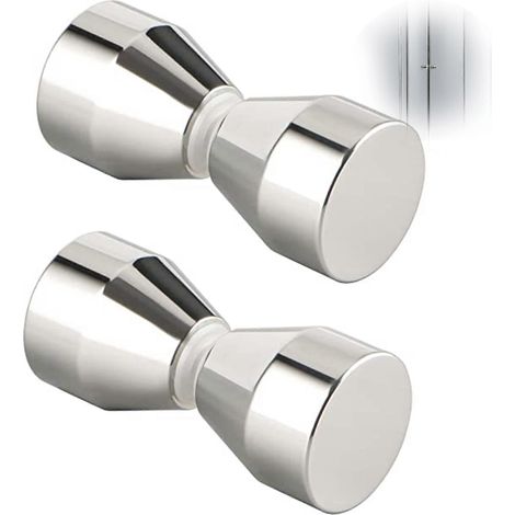2 Pieces Silver Aluminum Shower Door Handles, Suitable for Shower Doors, Glass Doors, Balcony Doors, Bedroom Doors (1/5)