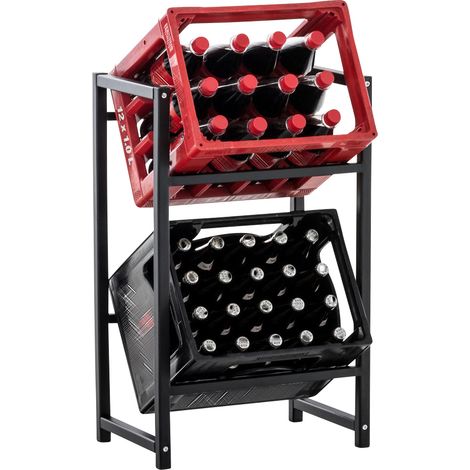 Estantería para cajas Lennert para 2 cajas Negro (1/5)