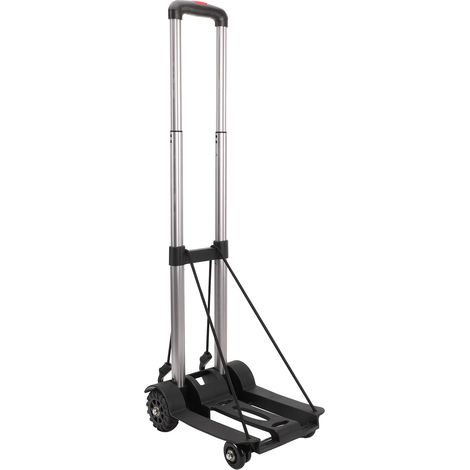Chariot pliant à main en alliage d'aluminium 4 roues charge 40 kg caddie pour courses et bagages (1/5)