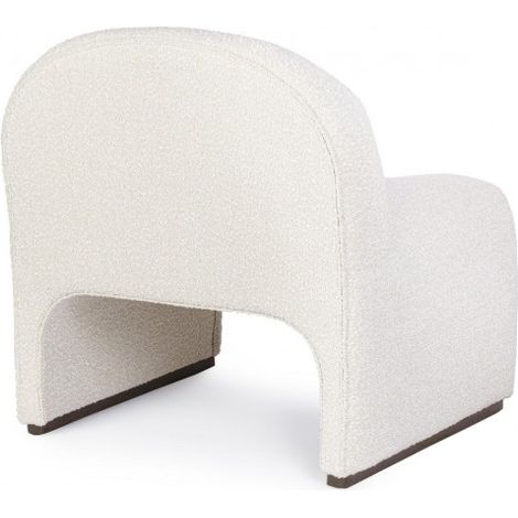 Poltrona Bouclè Grigio Moderna da Interni - RENATA - Colore: Marrone (1/5)