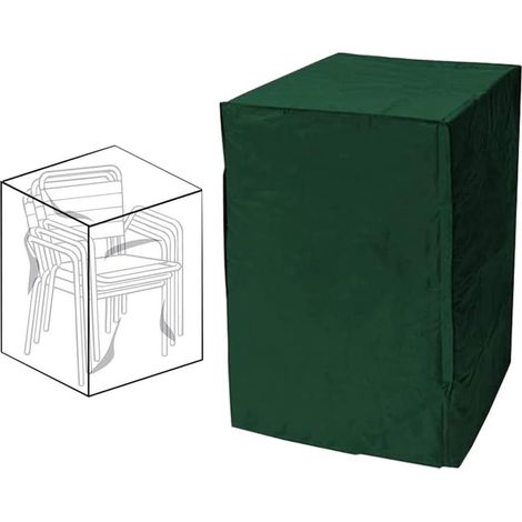 CSPARKV Funda para silla de jardín apilable, funda para silla de jardín de exterior, funda protectora impermeable para silla, funda para silla de jardín de exterior, funda de tela para silla de jardín