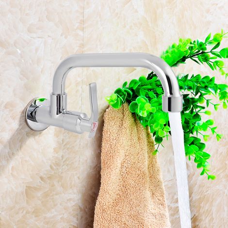 Robinet d'évier mural G1/2 pouce, mitigeur eau froide unique, robinet de cuisine pour domicile. (1/5)