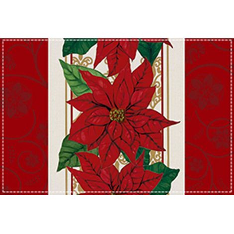 Sets de table de Noël, style champêtre, Noël d'hiver, fêtes de Noël, sets de table pour la cuisine familiale, nappes - 45 x 30 cm (polyester) - 6 pièces
