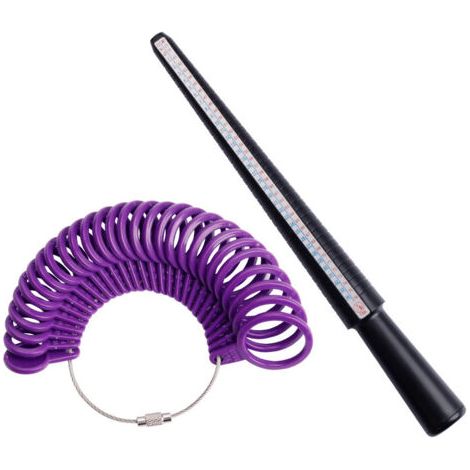 Outils de bijouterie, règle de jauge de bague standard en plastique pour mesurer la taille des doigts, outil de bague (1/4)