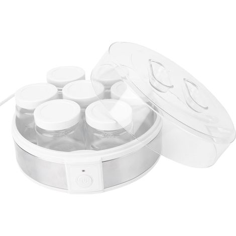 Yaourtière électrique avec Bocaux en Verre, Machine à Yaourt Grec Maison 20 W pour Yaourt Probiotique Biologique, Appareil Multifonctionnel pour les Amateurs de et Soucieux de Leur santé