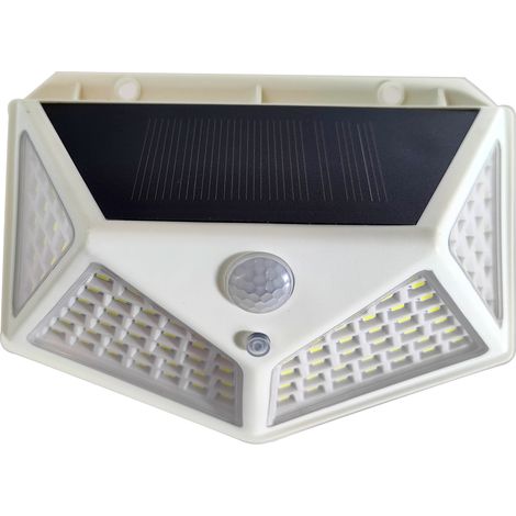 Sysled – Lot de 2 projecteurs solaires blancs avec détecteur de mouvement 1000 lumens – Angle 270° – Étanchéité IP65 pour extérieur