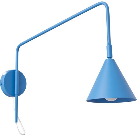 Apliques de pared Nox azul claro acero 1xE14 14cm Sollux (1/5)