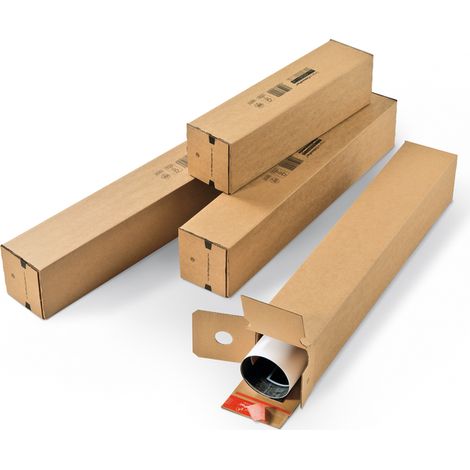 Lot de 10 Tube d'expédition carré 43 x 10,8 x 10,8 cm