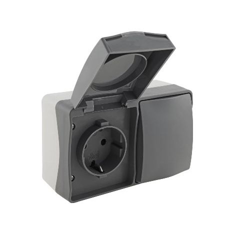 NUQUI Feuchtraum Kombi Schalter&Steckdose IP54, 250V (1/5)