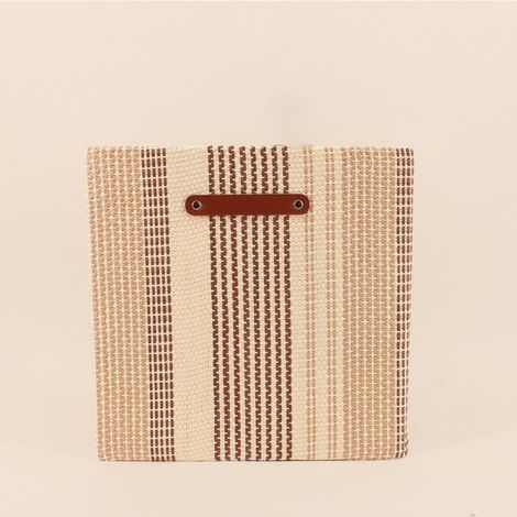 Panier cube en tissage papier 31x31x31cm