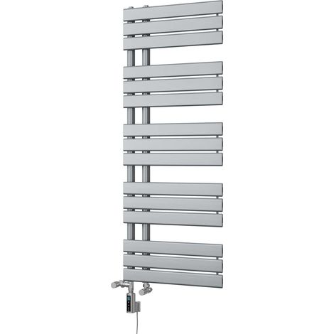 Tristan - Silver Dual Fuel Towel Rail H1292mm x W500mm Thermostatic WIFI (1/3)