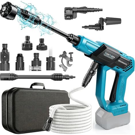Akku-Hochdruckreiniger für Makita 18V, 60 bar, 6-in-1, mobil, mit Akku, Mini-Hochdruckreiniger, tragbar, 180° drehbar, 5 m Schlauch (1/5)