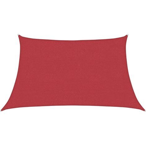 Voile d'ombrage  Voile de parasol 160 g/m² Rouge 3/4x2 m PEHD
